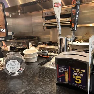 the kitchen