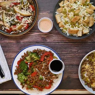 Prepared meals, single serving meals for one