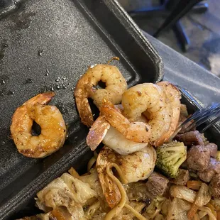 The shrimp they actually serve