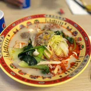 a plate of food on a table