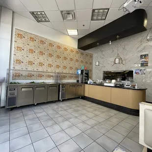 the kitchen of a fast food restaurant