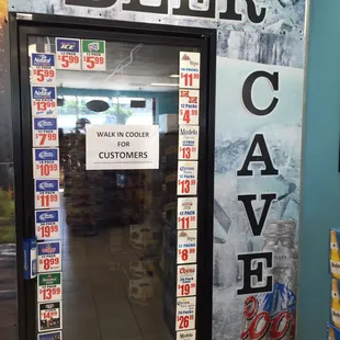 Beer Cave for Customers.