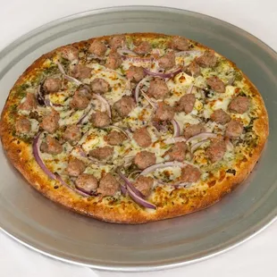 Creamy Garlic Chicken Pizza