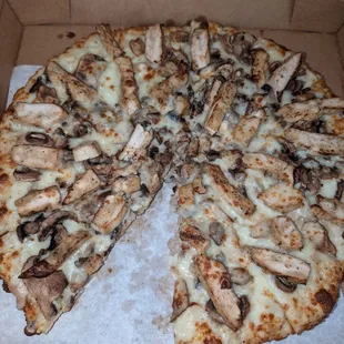 Chicken Mushroom with white sauce  So much chicken!