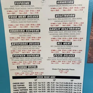 Menu October 2021