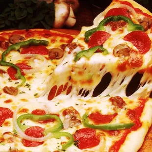 pizza, food