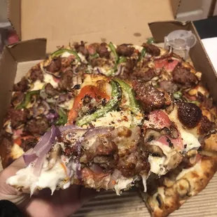 this slice of supreme pizza.. amazing