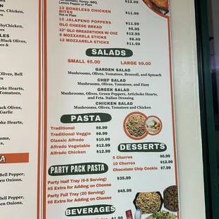 Menu changed they added more !