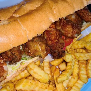 a sandwich and french fries on a plate