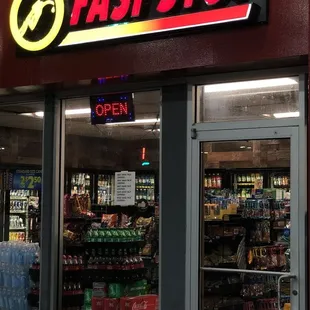 he front of a fast food store