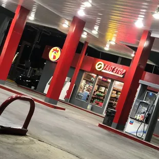  gas station at night