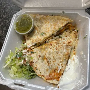 Steak &amp; chorizo quesadilla