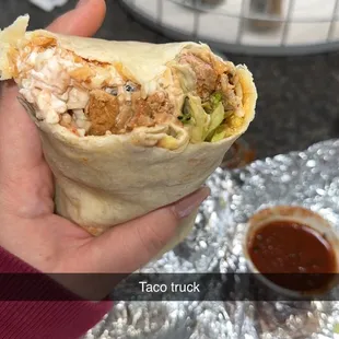 Steak burrito