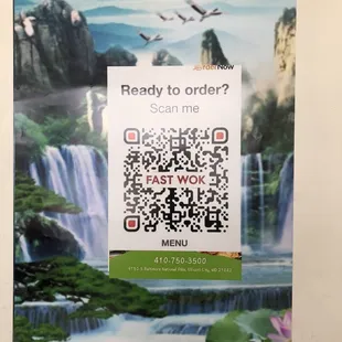 Scan for menu