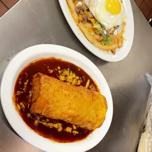 your choice of meat wet burrito  with guacamole &amp; pico de gallo