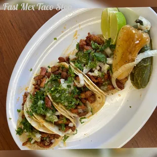 4 mini alpastor tacos Tuesday everyday