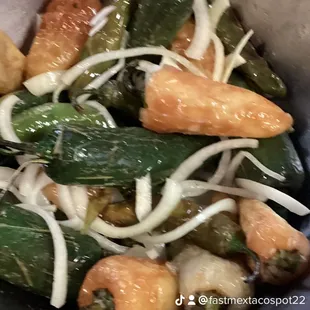 Grilled yellow peppers