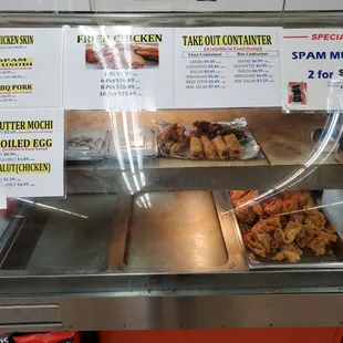 a display of a variety of food items