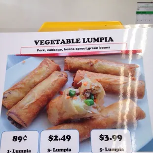 They have banana lumpia too.