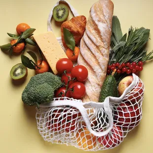 a variety of fruits and vegetables