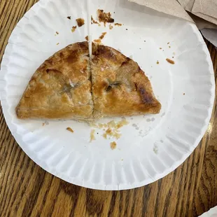 Spinach and cheese pocket pie