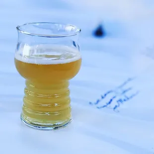 a glass of cidery