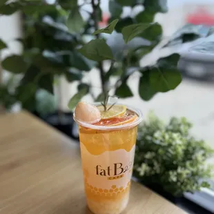 Lychee on lychee with lychee jelly