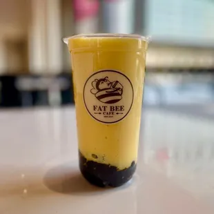 Mango Yakult Blend w/ Brown Sugar Boba