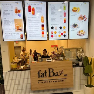 menus on the wall