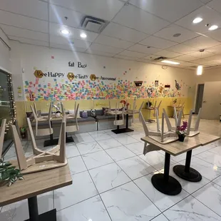 the interior of the restaurant