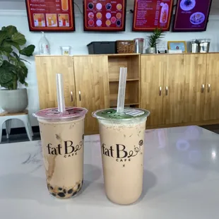 Rose Tender Milk Tea with boba