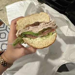California Sandwich- ratio off with hard bread