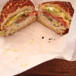 Mmm tuna with everything on Dutch crunch