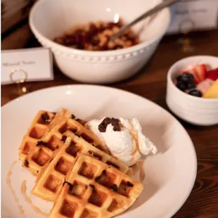 food, waffles