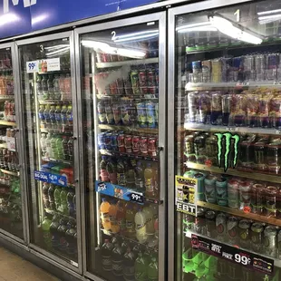 a refrigerated beverage display