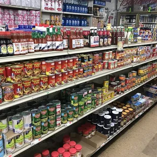 a wide variety of canned food items