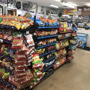 a variety of snacks on display