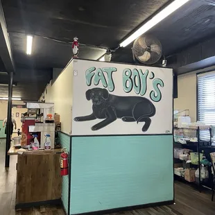 Mural next to the bar