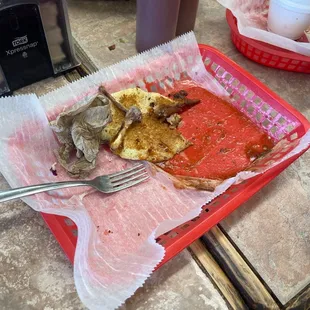 a plate of food on a table