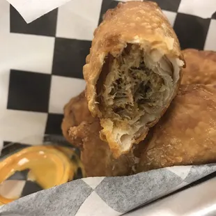 Crab cake egg rolls