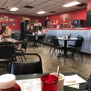 the inside of the restaurant