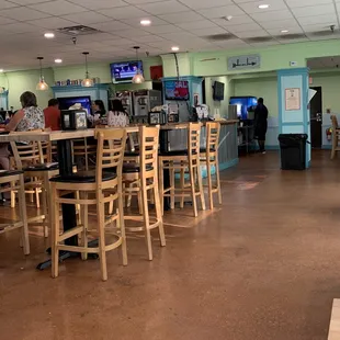 people sitting at the bar