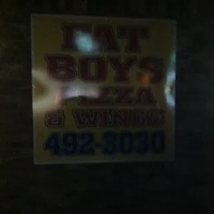 Sign w/ new name &quot;Fat Boys Pizza&quot;