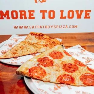 two slices of pepperoni pizza
