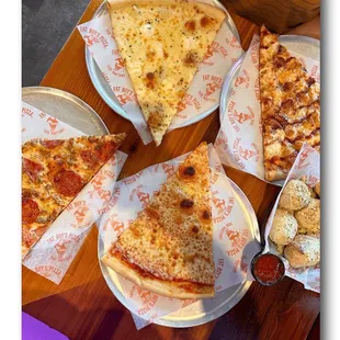BBQ Chicken Slice the Trinity Slice Cheese Slice Meats slice