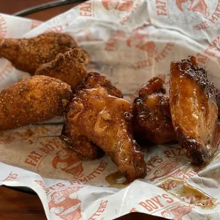 Chipotle Sichuan and Honey Garlic Wings