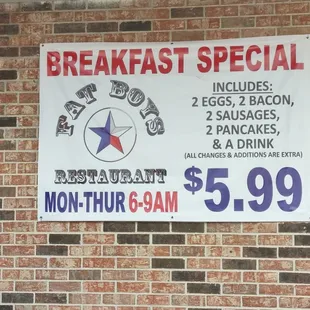 Monday-Thursday Breakfast Special