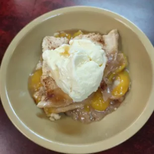 Peach cobbler