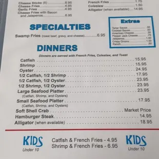 Menu prices as of December 2024