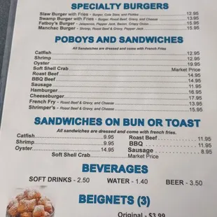 Menu prices as of December 2024